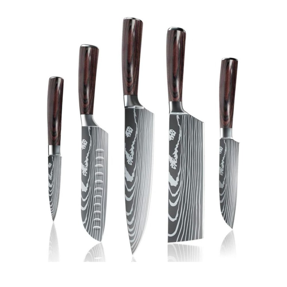 Dfito Kitchen Chef Knife Sets, 3.5-8 Inch Set Boxed Knives 440A Stainless Steel
